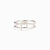 Double Cross Ring 18k Gold Plated 925 Sterling Silver Cubic