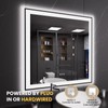 LOAAO 32"X32" LED Bathroom Mirror Black Framed, Anti-Fog, Dimmable, Lighted