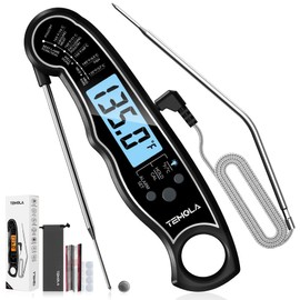 TEMOLA Meat Thermometer, Instant Read Food Thermometer for Cooking, Digital Food Thermometer with LCD Backlight for Candy Fry Grill BBQ Liquids,...   