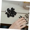 SHINEOFI 20pcs Black Sewing Buttons - Metal Shank Fabric Covered
