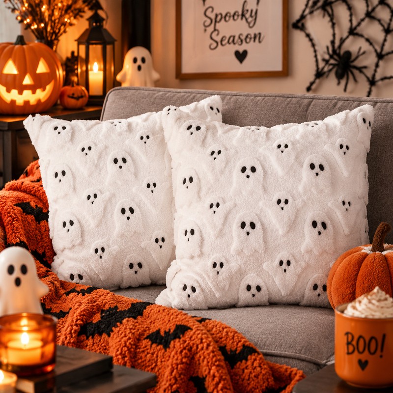 Halloween Imp Pillow Cover for Home Decor – 3D Embroidered