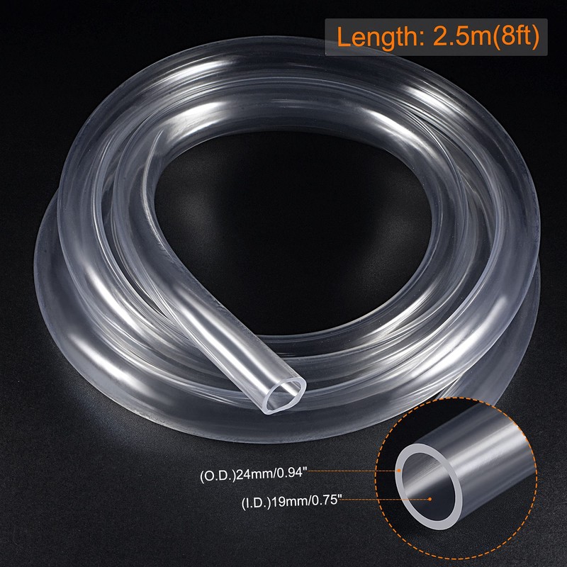sourcing map PVC Transparent Hose Vinyl Hose 19 mm ID