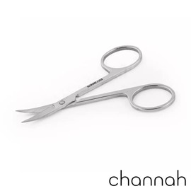 Tijeras de vello facial curvo y redondeado para hombres y mujer, tijeras para cortar el vello de la nariz, Barba, Bigote, ceja, pestañas , cutícula, punta afilada, curva y redonda, grooming. (19405)