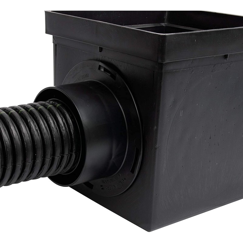 NDS 900BKITRTL1PK Square Kit with 2-Opening Catch Basin, 2 Adapters,