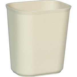 Rubbermaid Commercial Products Fire Resistant Wastebasket 14 Qt/3.5 GAL Beige for Hospitals/Schools/Hotels/Offices/Homes