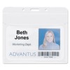 Advantus PVC-Free Badge Holders, Horizontal, 4x3-Inch, Pack of 50, 75603
