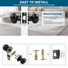 RAZCC Passage Door Knobs, 10 Pack Matte Black Door Knobs,