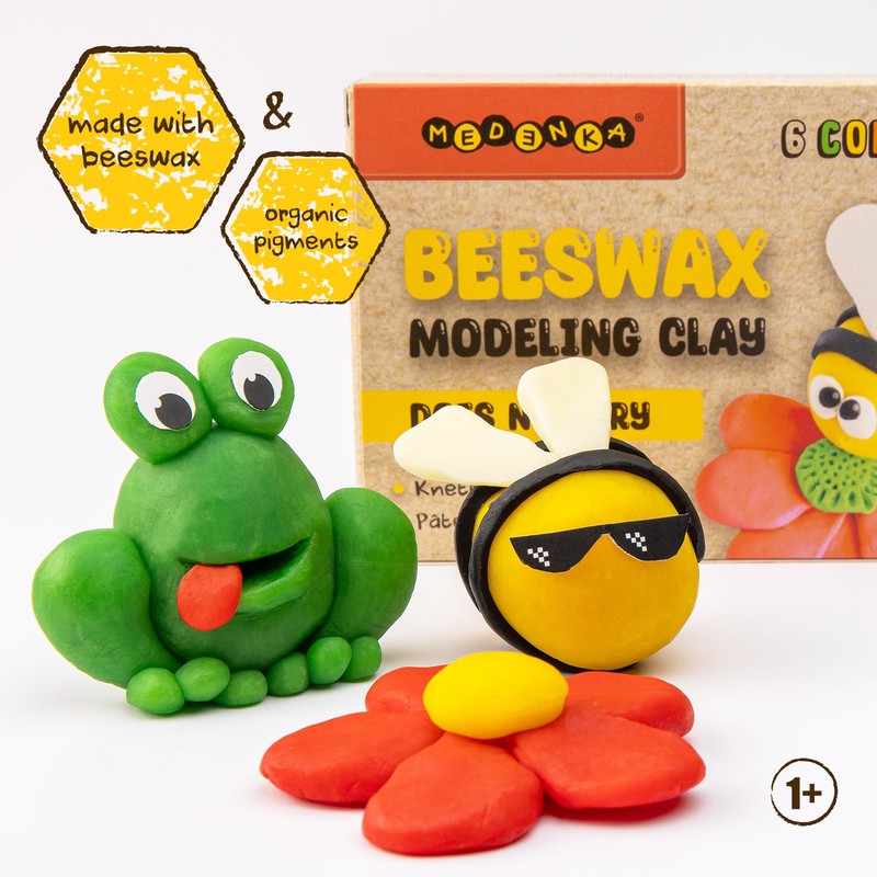 Medenka Beeswax Modelling Clay 240g - 6 Colors - 100%