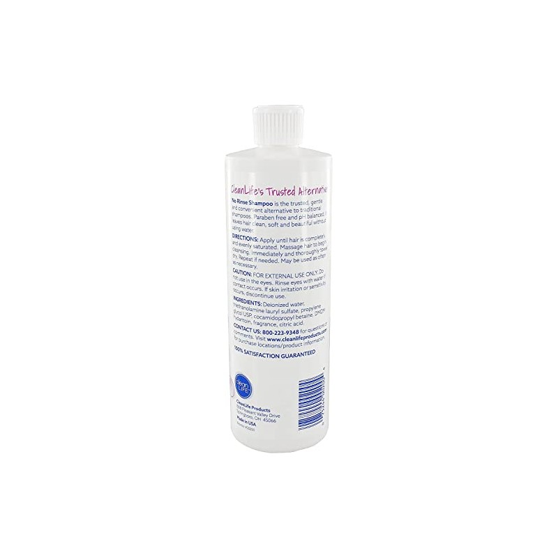 No Rinse Shampoo - 8 oz Bottles - Case of