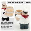 DOERDO DD Resin Chef Toothpick Holder, Toothpick Dispenser Chef Statue