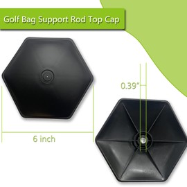 Golf Travel Club Bag Support Rod Mushroom Cap, Plastic, Golf Clubs Trip Cover Support Protector System Accessories, Dia 6"