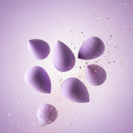 6Pcs Purple Mini Makeup Sponge Small Beauty Sponge Blender Set for Foundation, Powder, Concealer Highlight,and Eye Shadow Blenders and Sponges Makeup Brushes and Tools