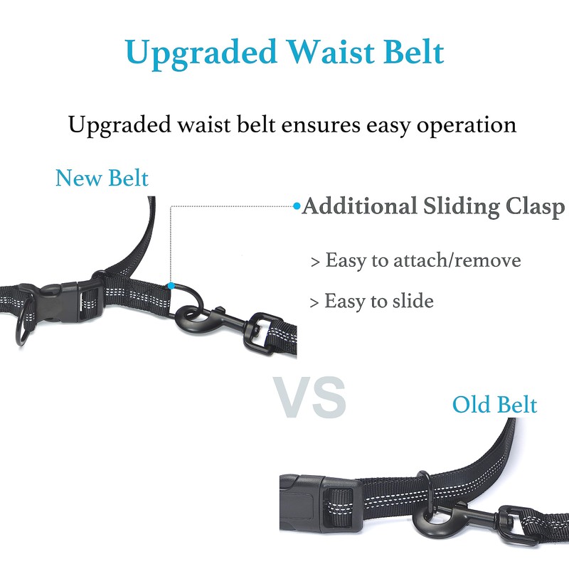 iYoShop Retractable Hands Free Dog Leash - Dual Handle Bungee