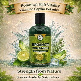 HIGH SUPREME Shampoo organic bergamot (16.9 fl oz) with aloe vera & rosemary SHAMPOO ORGANICO BERGAMOTA con Sabila & Romero Cont. net. 500 ml