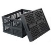 Ggbin 34 Liter Folding Plastic Containers, Grey Plastic Crate, 2