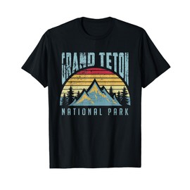 Vintage Retro Grand Teton National Park Wyoming T Shirt T-Shirt
