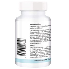 Schisandra Extract 500 mg - 120 Capsules - Schisandra chinensis - Wu Wei Zi - 9% Schisandrin - High Dose - Vegan | Quality from Germany ViVe Supplements