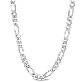 Figaro Chain for Men - Mens Silver Chain - Silver Chain for Women - Sterling Silver Figaro Chain for Women - Silver Chain for Men - Cadena de Plata 925 para Hombre - Chain Necklace for Men and Women- (Fiagro - Silver - 5.5MM - 20in)