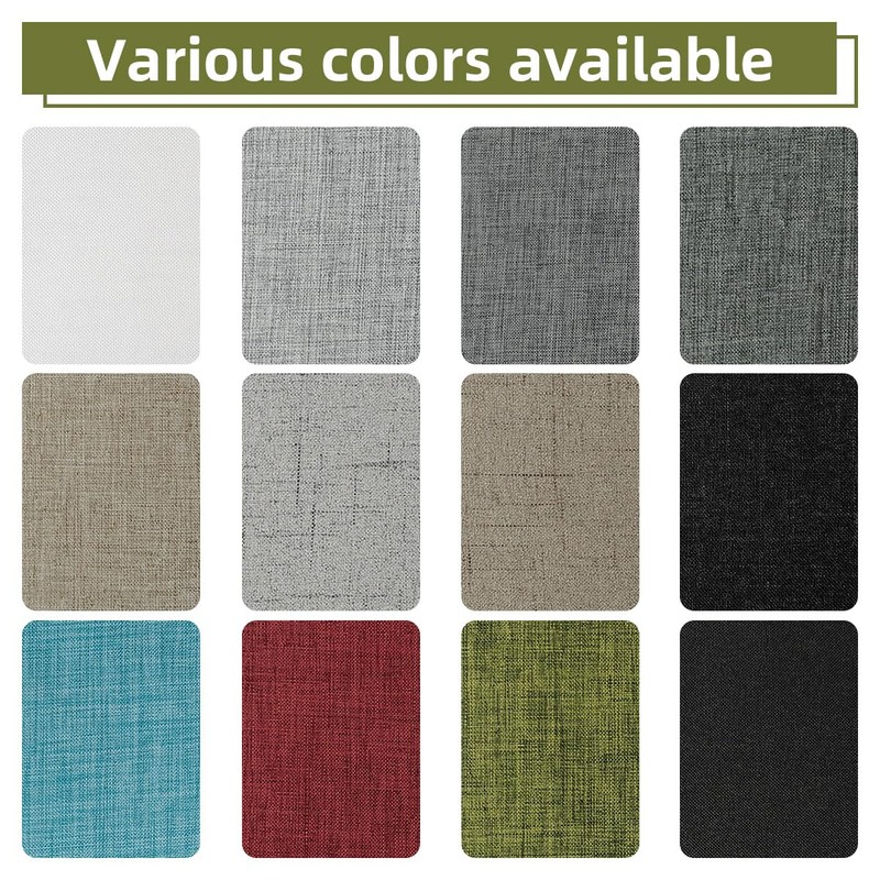 ZESION 2Pcs Self-Adhesive Linen Fabric Patches, Quick Repair for Sofas,