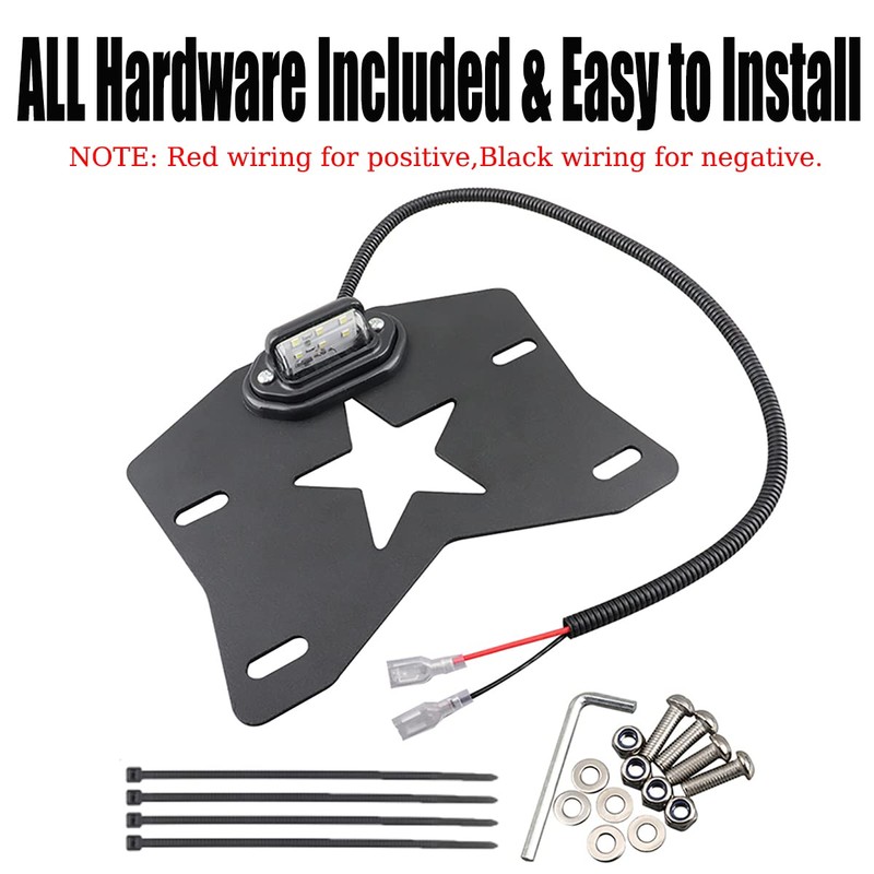 Pikioraz UTV License Plate Bracket, RZR License Plate Holder with
