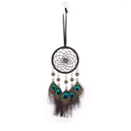 Malicosmile Car Dream Catcher, Handmade Dream Catchers Peacock Feather Dreamcatcher for Wall Hanging Home Decorations Car Charms