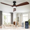 Depuley 52-Inch Ceiling Fans with Lights: Walnut 3 Blade Flush