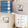 Neodrain White Recessed Toilet Paper Holder,Double Layer Wet Tissue Holder