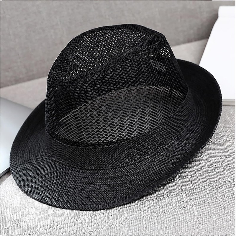 Mesh Straw Hat, Men's, Summer Hat, Panama Hat, UV Protection,