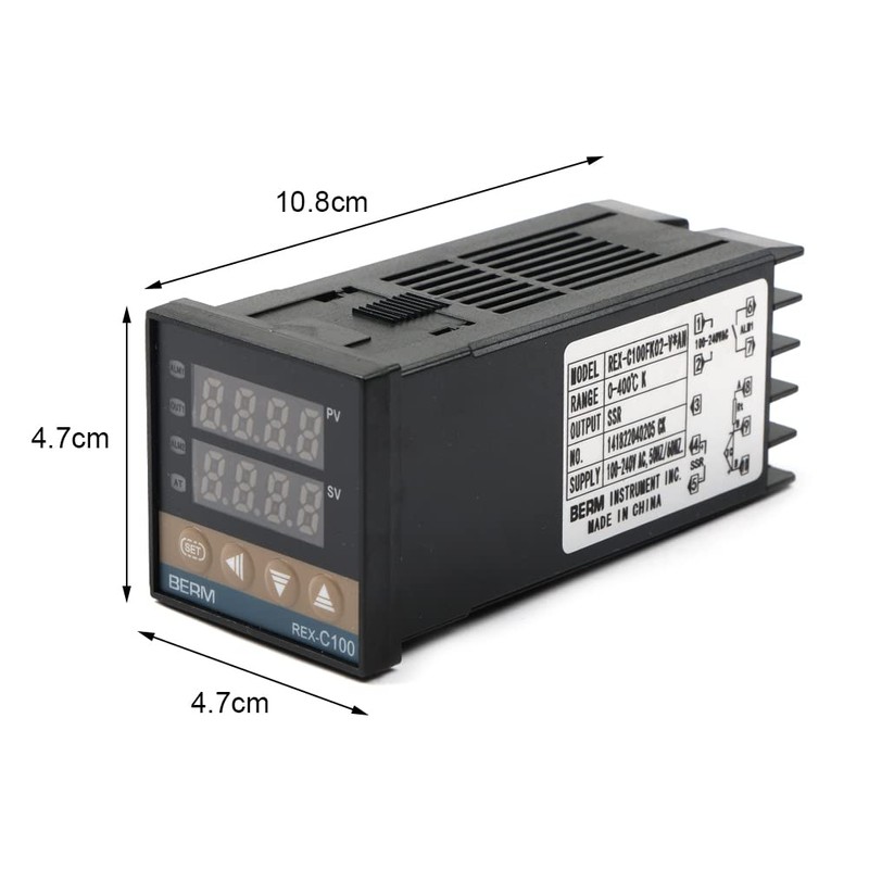 Iriisy PID Intelligent Temperature Controller Rex-C100 Digital Temperature Controller 110V-240V