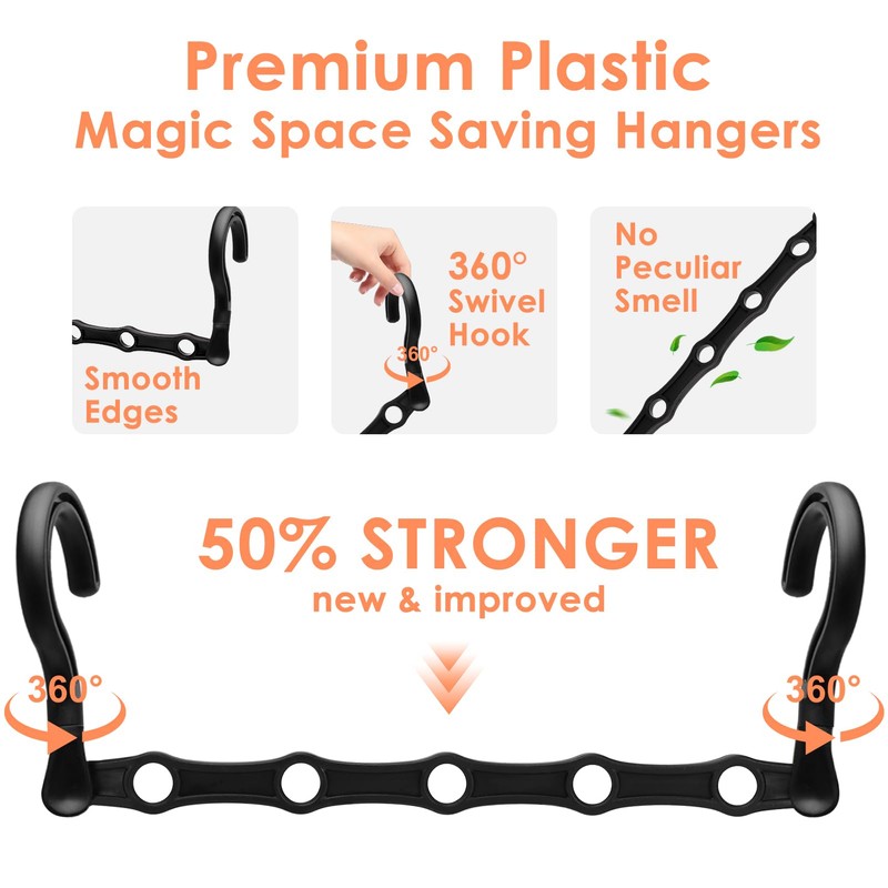 Closet Organizers and Storage, Sturdy Space Saving Hanger for Heavy
