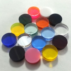 (50) 1 inch dia. x 1/8 Small RANDOM COLOR Acrylic Circle Disc Plexiglas Plastics