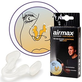 Airmax nasal dilator Sport Nasendilatator/Small & Medium) – Helps to improve Breathing during Exercise, , , transparent,