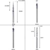 SpeTool Set of 4 Milling Cutter Set 4 mm Shank