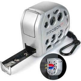 ROCIRLAB 25ft/7.5m Self-Locking Magnetic Stainless Steel Tape Measure, Black Laser Engraved Single-Sided Scale (Inches/Feet), Automatic Lock, Washable & Drop-Resistant