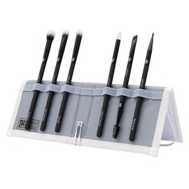 MODA Beautiful Eyes Black 7pc Makeup Brush Kit – Travel Eye Brush Set in Portable Flip Case