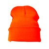 3 x Beanie Hat Plain Orange Soft Comfortable Casual for