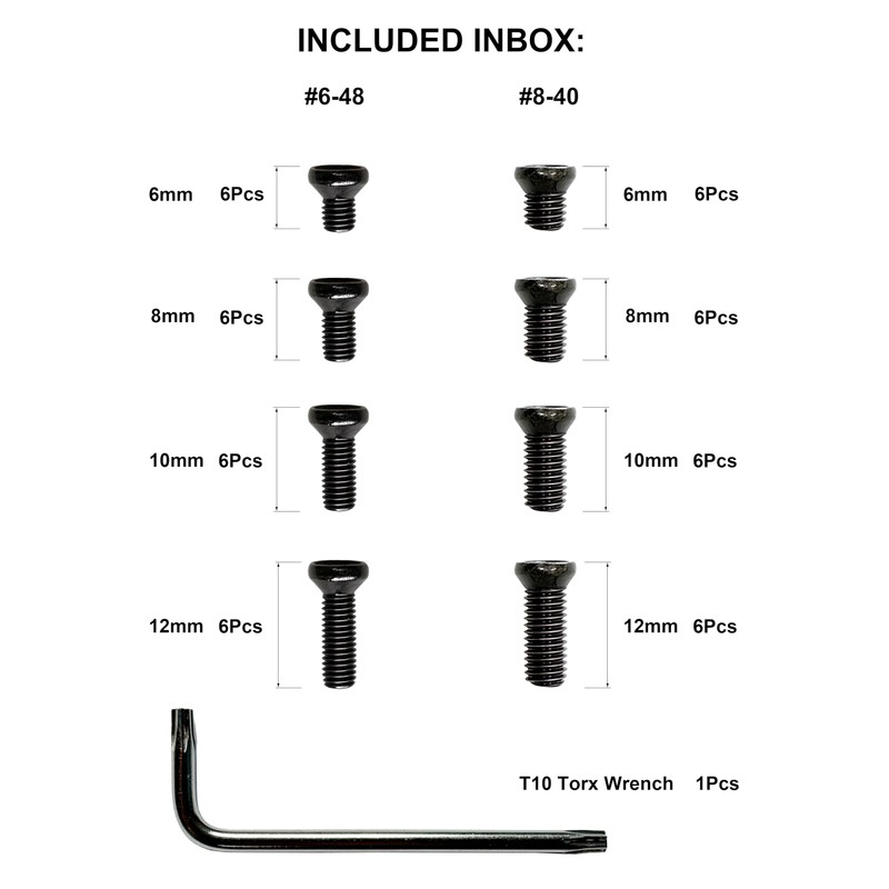 KEMIFON #6-48 and #8-40 Screw Set, Oval Head Torx Key