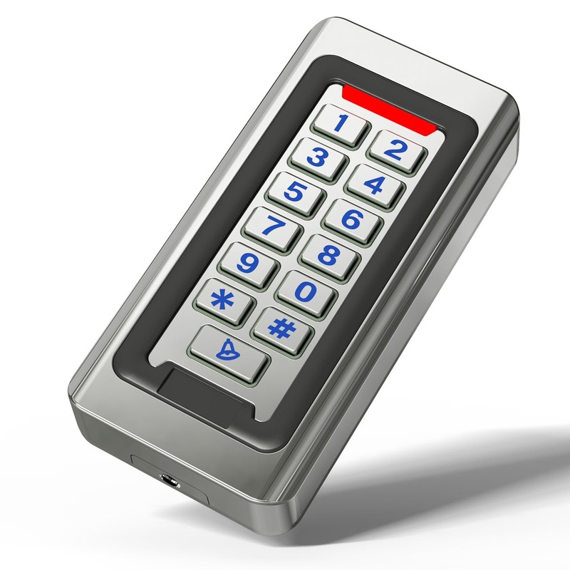 Door Access Control Keypad, Stainless Steel Outdoor IP68 Waterproof, 2000
