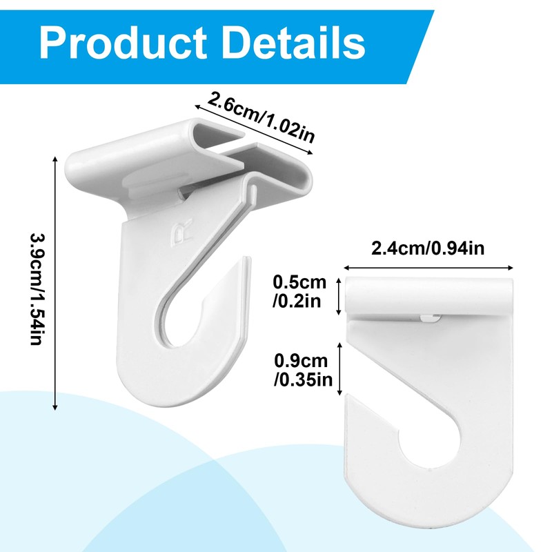 34 Pcs Ceiling Hooks, Durable Heavy Duty Aluminum Alloy Ceiling