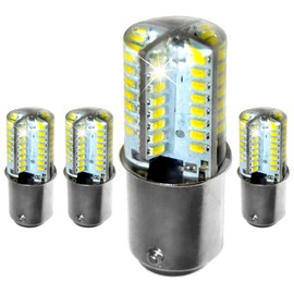 HQRP 4-Pack 110V LED Light Bulbs Warm White Compatible with Bernina 900/930 / 940/1000 / 1010/1015 Sewing Machine