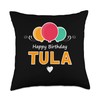 Happy Birthday saying Tula Throw Pillow