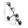 New Foldable 3 Wheel Golf Pull Push Cart Trolley with