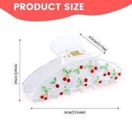 Pack of 2 Large Hair Clips, White Hair Clip, Women's Non-Slip Hair Clip, Hair Styling Accessories for Women, Girls, Thick, Curly, Long, Straight Hair