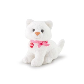 trudi TUDL7000 Sweet Collection Small Cat 9 cm, Size XXS, Stuffed Toy with Soft Materials and Lovely Details, Plush Toy, Washable, Cuddly Toy for Children and Babies, White, Approx. 5 x 5 x 8 cm