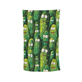 MIEPOS Fun Pickle Beach Towel,32x52in,Quick-Dry Sand-Free Pickle Bath Towels,Microfiber Lightweight for Travel Pool Yoga Beach Outdoor Activities Decor Accessories Gifts (Funny Pickle Green)