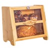 Totally Bamboo Double Layer Farmhouse Bread Box with Window for