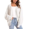 QUALFORT Cardigan Sweaters for Women 100% Cotton Button-Down Oversized Knit
