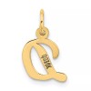 GlittersandGold 14k Small Script Letter D Initial Charm Bracelet Necklace