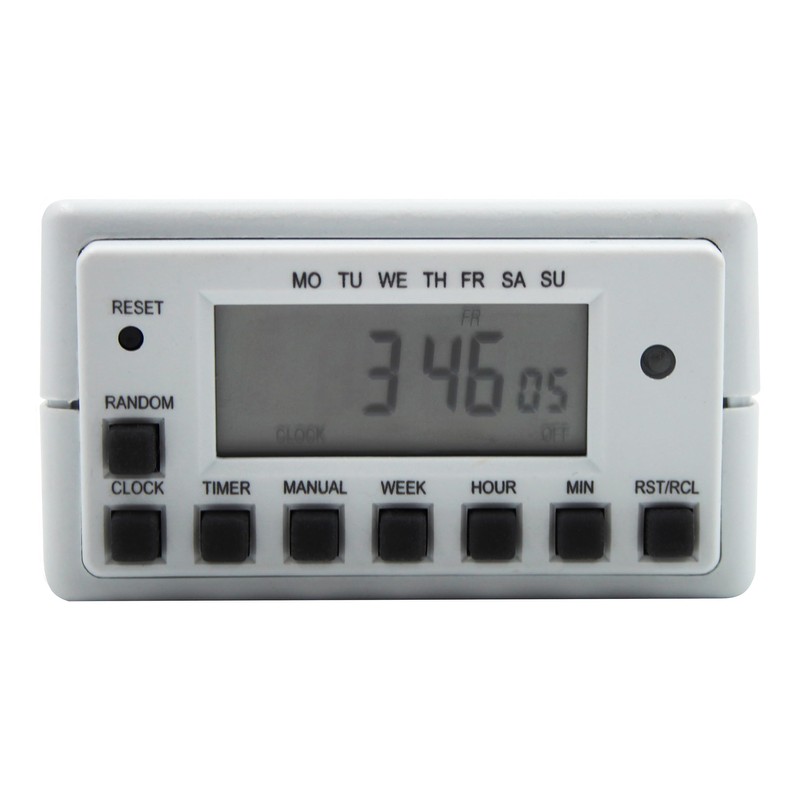 Uni-Com Electronic Plug-in Timer, LCD Display, Energy Saving, Home Security,