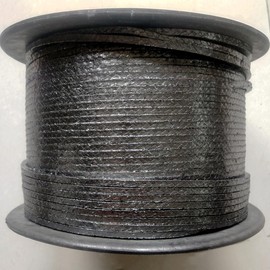 15 Feet Length Flexible Graphite Braided Compression Packing (1/8" x 1/8") for Pump Valve or Mechanical Seal